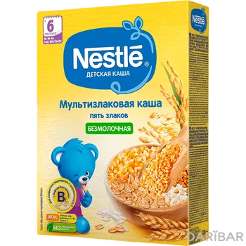 Nestle Каша Безмолочная 5 Злаков С 6 Месяцев 250 Г в Алматы | Nestle 