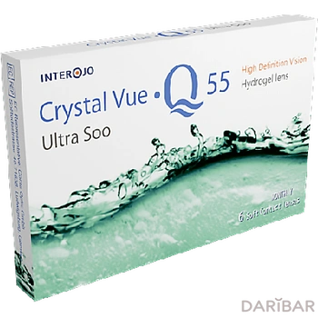 Crystal Vue Q55 Ultra Soo Мягкие Гидрогелевые Контактные Линзы Ежедневного Применения 5.25 №6 в Алматы | INTEROJO INC.  