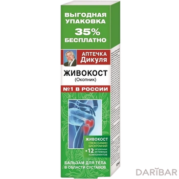 Аптечка Дикуля Живокост С Окопником Бальзам 125 Мл в Алматы | КоролёвФарм ООО