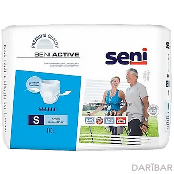 Seni Active Small Трусы Впитывающие Для Взрослых Размер 1 (S) 6 Капель №10 в Шымкенте | Турунский з-д перевяз мат-лов