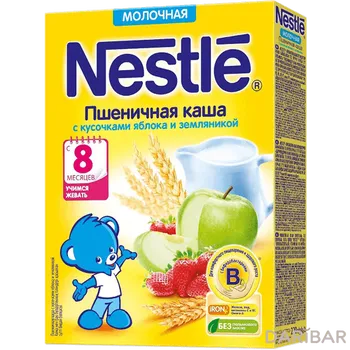 Nestle Каша Молочная Пшеничная С Яблоком И Земляникой С 8 Месяцев 220 Г в Алматы | Nestle