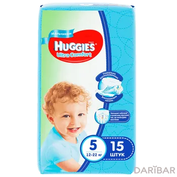 Huggies Ultra Comfort  Подгузники Для Мальчиков 5 (12-22кг ) №15 в Алматы | Kimberly-Clark