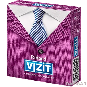 Vizit Ribbed Презервативы Ребристые №3 в Шымкенте | Condomi Erfurt Productions Gmb