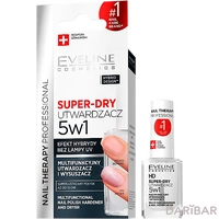 Eveline Cosmetics Nail Therapy Professional экспресс-сушка и защитное покрытие SUPER-DRY TOP COAT 5в1 12 мл