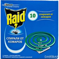 Raid спирали от комаров №10