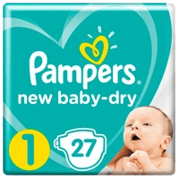 Pampers new baby-dry подгузники размер 1 2-5 кг №27