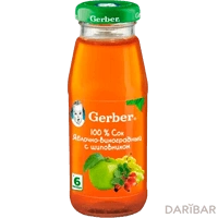 Gerber сок яблочно-виноградный с шиповником с 6 месяцев 175 мл