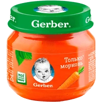 Gerber пюре морковь с 4 месяцев 80 г