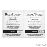 Спиртовая салфетка Biopad Budget 65x30 мм №1