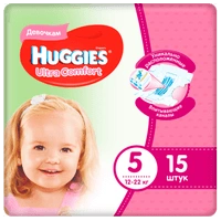 Huggies Ultra Comfort подгузники 5 для девочек (12-22) №15