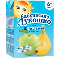 Бабушкино Лукошко сок с мякотью яблоко-банан с 6 месяцев 200 мл